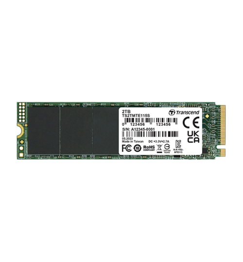 Transcend SSD NVME 2280 GEN 3x4, 3D TLC, DRAM-less - MTE115S 256GB